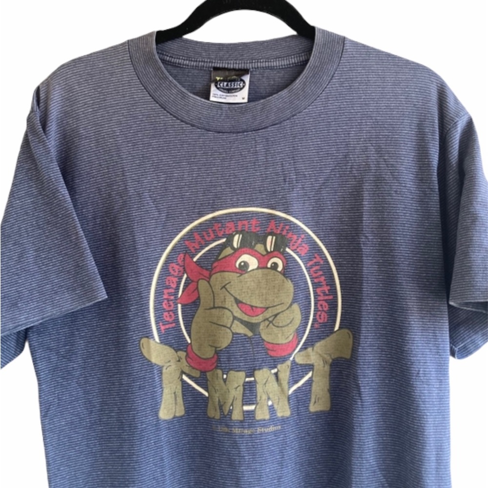 RARE Vintage 1994 teenage mutant ninja turtles striped shirt